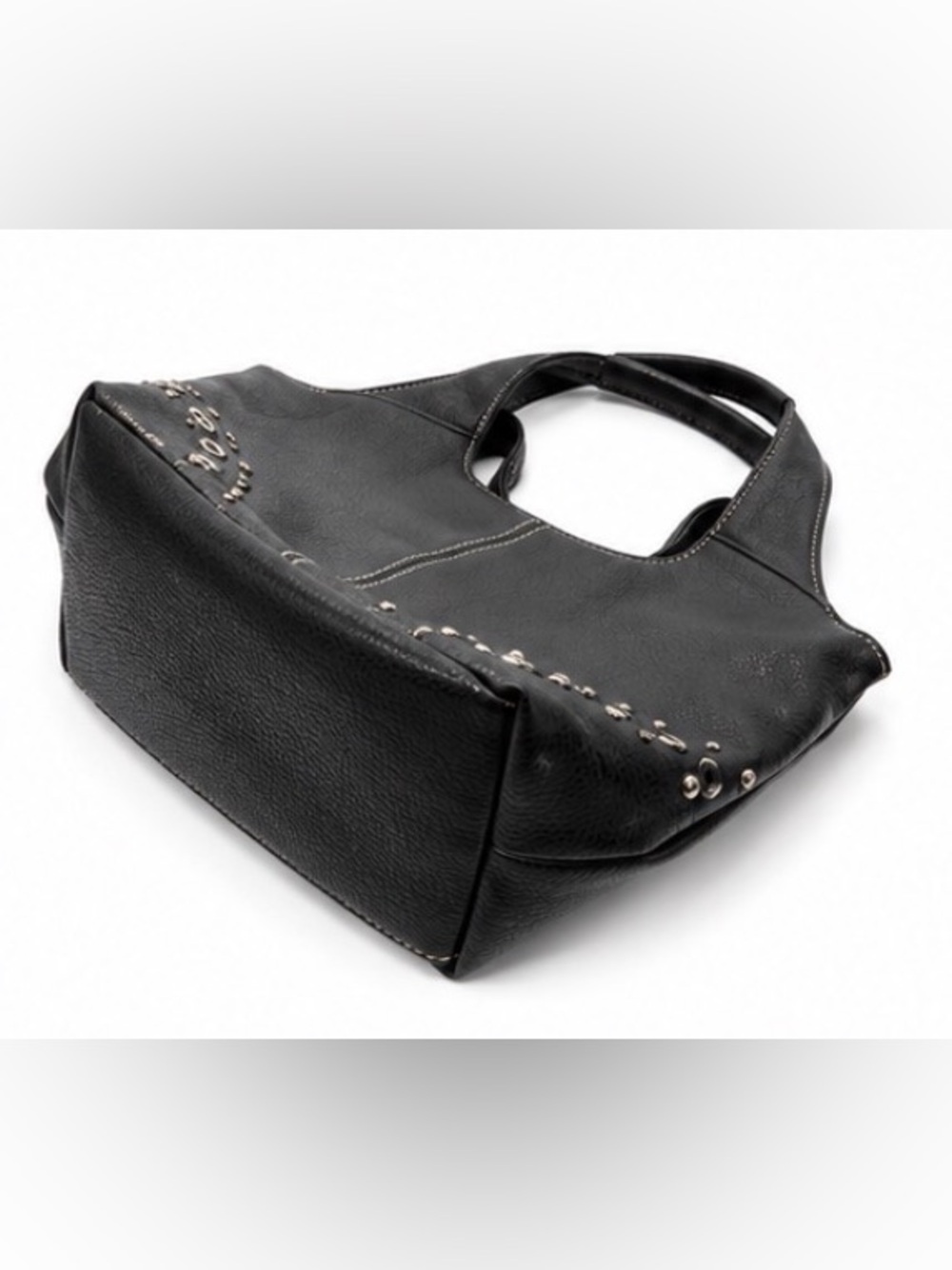 Black Stud-Accent Tote Bag - Picture 4 of 6